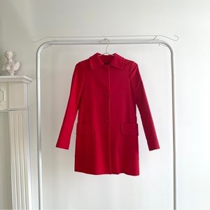 Massimo Dutti Red Peacoat